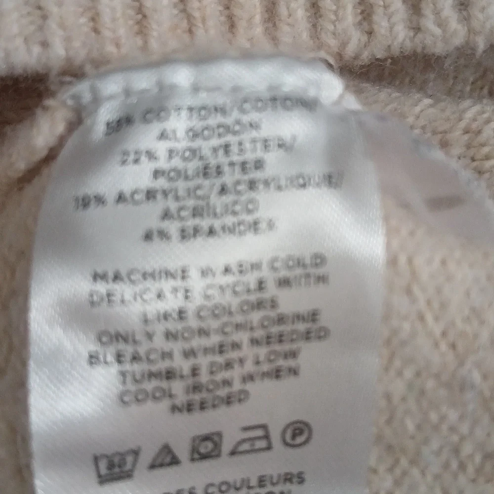 Loft Afgan hound beige camel sweater Sz L EUC - Picture 8 of 8